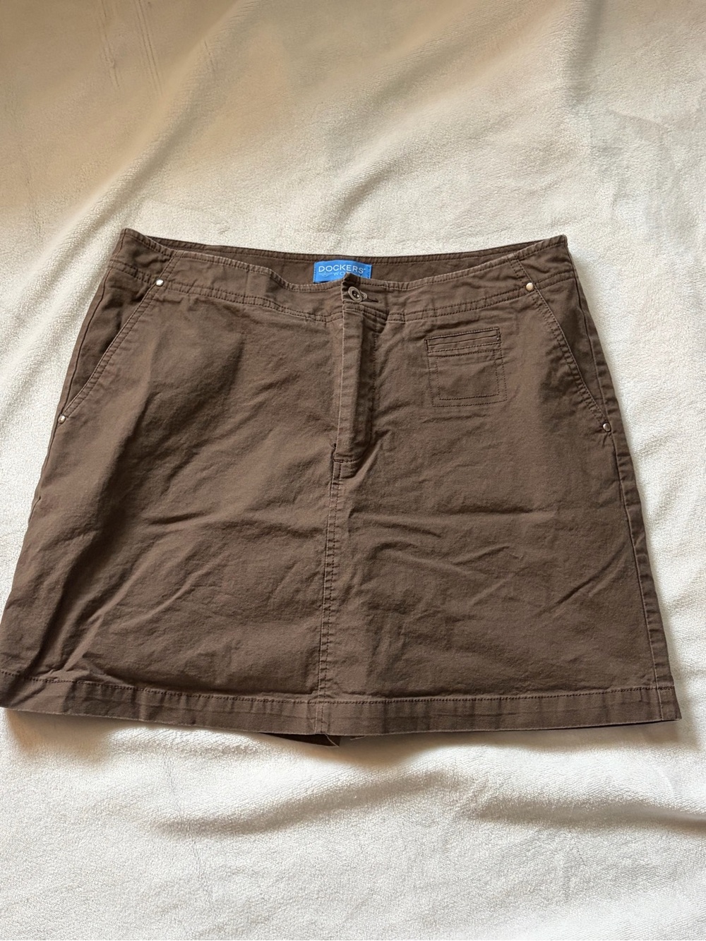 Brown Skirt with shorts underneath